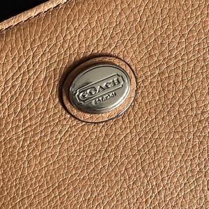 Coach Passport Case Cover Tan Leather